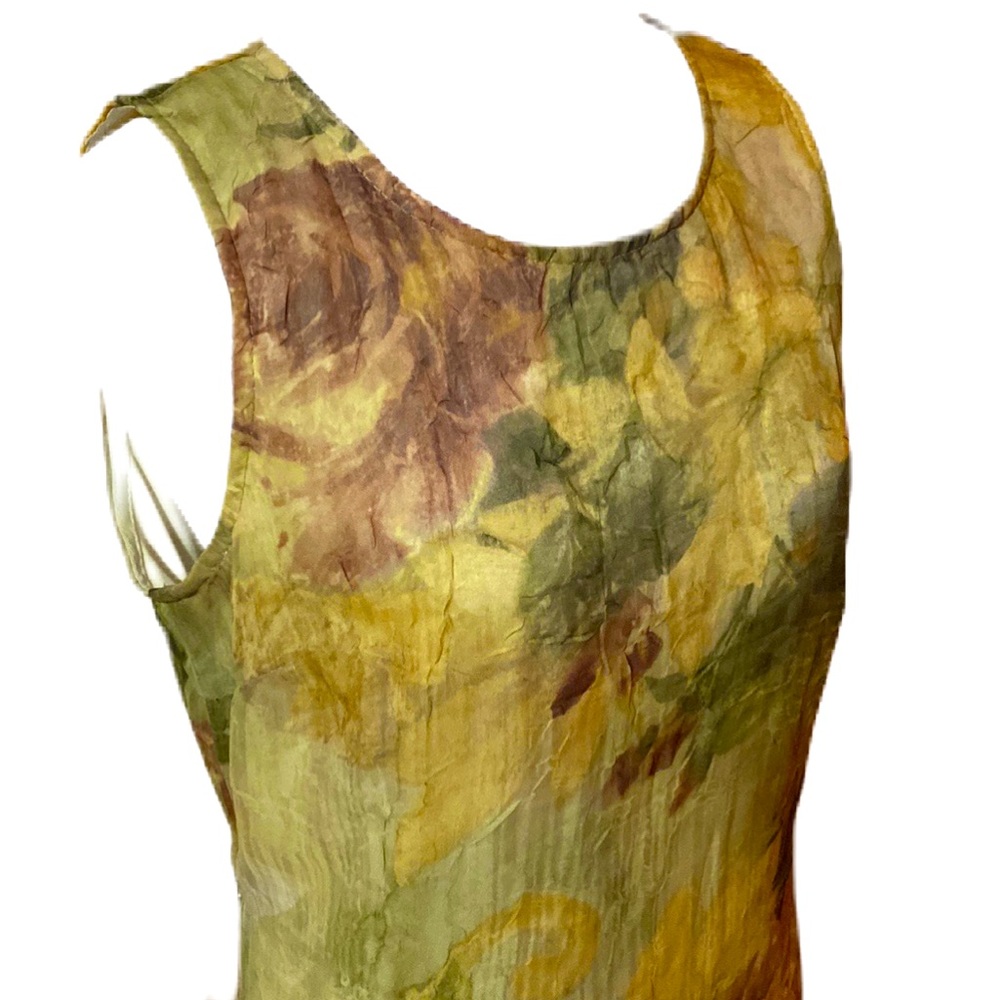CHRISTY LYN Antique Autumn Rose & Grapes VTG Chiffon Maxi Dress ~ Wedding ~ EUC!